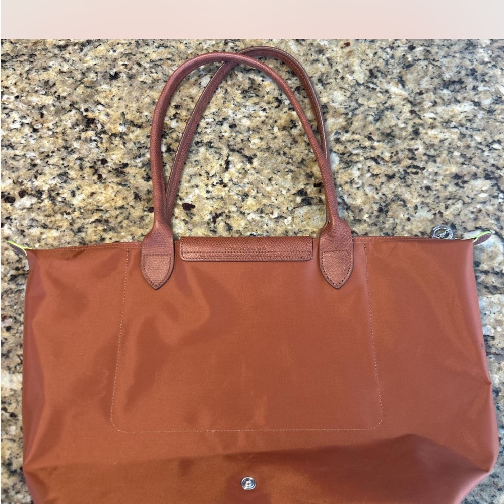 Longchamp le pliage Cognac colored Tote Bag - Picture 3 of 10